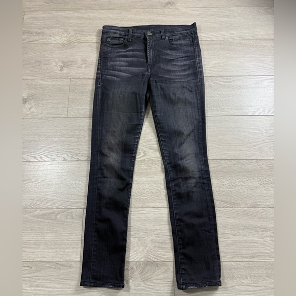 R13 Slouch Skinny Black Denim Jeans - Picture 2 of 16